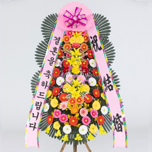 창원 축하화환 3단 기본형 - 창원꽃배달